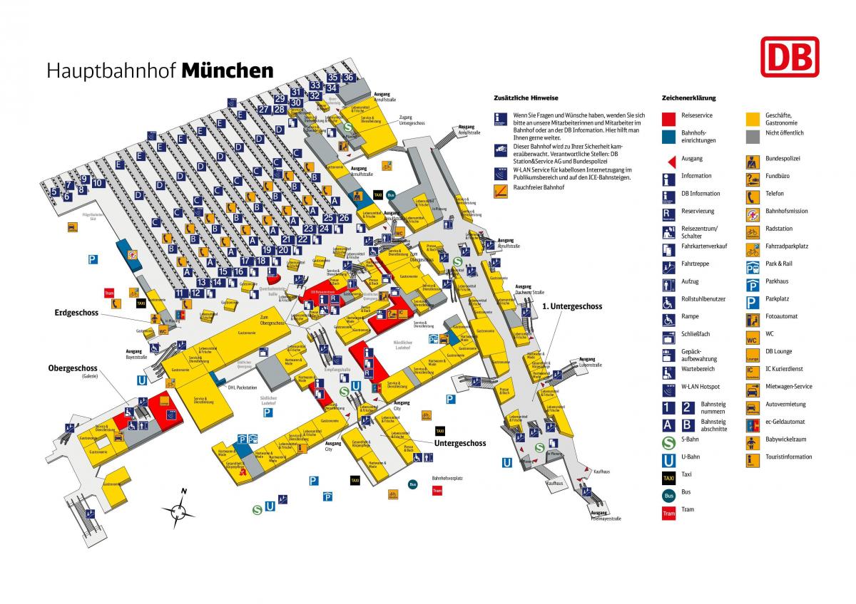 Peta dari muenchen hbf