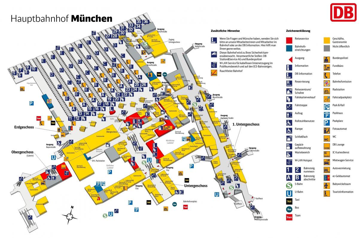 munich central stasiun kereta api peta