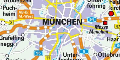 Munich-pusat kota peta