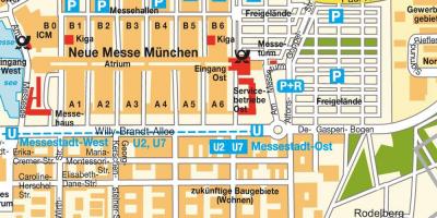 Munich ost stasiun kereta api peta