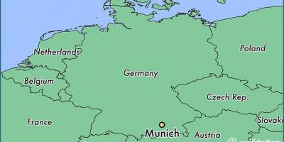 Munich jerman pada peta