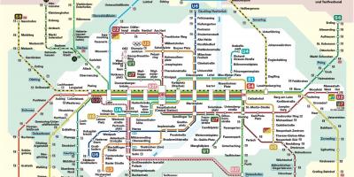 Munich stasiun kereta api peta